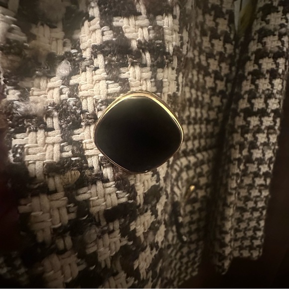 NWT SANDRO Esther Houndstooth Tweed Blazer Jacket Brown Tan sz 38 sz 8 reg $640 - Picture 12 of 15